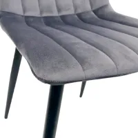 Scaun de bucătărie DecoPrim DC-90P N20 Catifea/ Gray Black photo 4