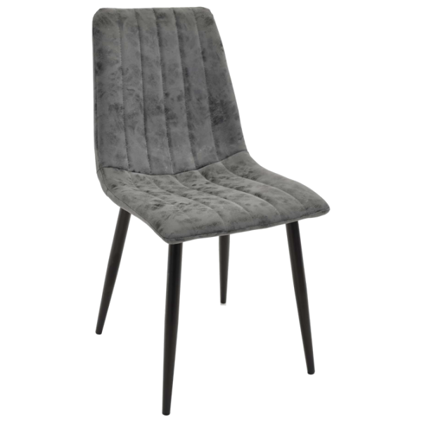 Кухонный стул DecoPrim DC-90P N20  Бархат/ Светло-серый Черный photo 1 Кухонный стул DecoPrim DC-90P N20  Бархат/ Светло-серый Черный photo 1