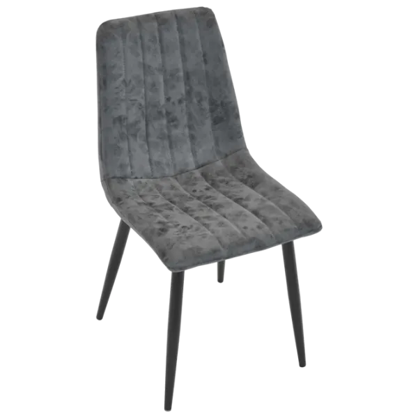 Кухонный стул DecoPrim DC-90P N20  Бархат/ Светло-серый Черный photo 2 Кухонный стул DecoPrim DC-90P N20  Бархат/ Светло-серый Черный photo 2