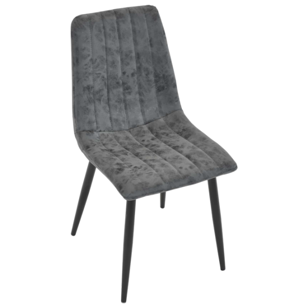 Кухонный стул DecoPrim DC-90P N20  Бархат/ Светло-серый Черный photo 2 Кухонный стул DecoPrim DC-90P N20  Бархат/ Светло-серый Черный photo 2