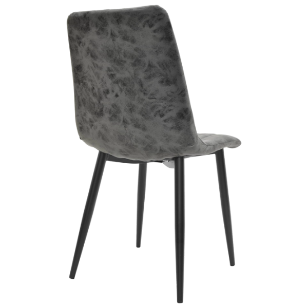 Кухонный стул DecoPrim DC-90P N20  Бархат/ Светло-серый Черный photo 4 Кухонный стул DecoPrim DC-90P N20  Бархат/ Светло-серый Черный photo 4