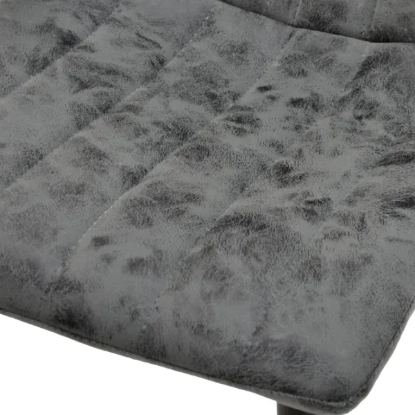 Кухонный стул DecoPrim DC-90P N20  Бархат/ Светло-серый Черный photo 5 Кухонный стул DecoPrim DC-90P N20  Бархат/ Светло-серый Черный photo 5