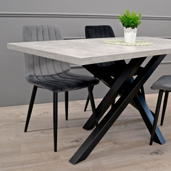 Кухонный стул DecoPrim DC-90P N20  Бархат/ Светло-серый Черный photo 6 Кухонный стул DecoPrim DC-90P N20  Бархат/ Светло-серый Черный photo 6