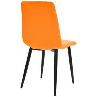 Кухонный стул DecoPrim DC-90P N43  Бархат/ Оранжевый Черный