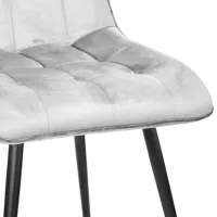 Scaun de bucătărie DecoPrim Capella Stofă/ Light Gray Black photo 3