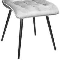 Scaun de bucătărie DecoPrim Capella Stofă/ Light Gray Black photo 4