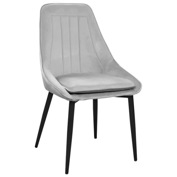 Scaun de bucătărie DecoPrim Florida Stofă/ Light Gray Black photo 1 Scaun de bucătărie DecoPrim Florida Stofă/ Light Gray Black photo 1