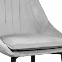 Scaun de bucătărie DecoPrim Florida Stofă/ Light Gray Black photo 3