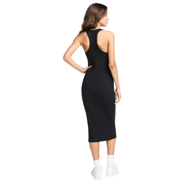 Rochie pentru femei Nike W Chill Knit Slim Sleeveless Ribbed Midi Dress  L / Black photo 2 Rochie pentru femei Nike W Chill Knit Slim Sleeveless Ribbed Midi Dress  L / Black photo 2