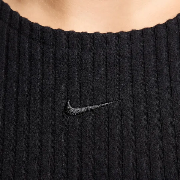 Rochie pentru femei Nike W Chill Knit Slim Sleeveless Ribbed Midi Dress  L / Black photo 3 Rochie pentru femei Nike W Chill Knit Slim Sleeveless Ribbed Midi Dress  L / Black photo 3