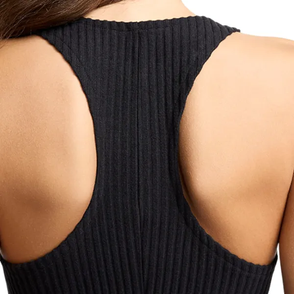 Rochie pentru femei Nike W Chill Knit Slim Sleeveless Ribbed Midi Dress  L / Black photo 5 Rochie pentru femei Nike W Chill Knit Slim Sleeveless Ribbed Midi Dress  L / Black photo 5