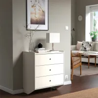 Comodă Ikea Racknas 78 x 69 x 40 / PAL / Alb photo 5