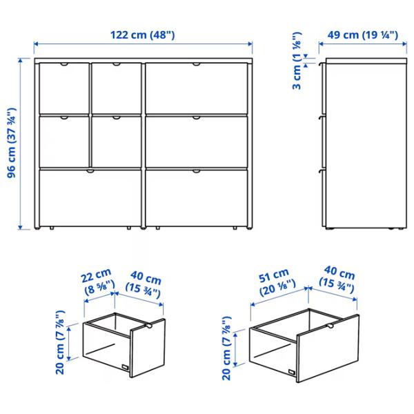 Комод Ikea Visthus 96 x 122 x 49см / МДФ / Белый photo 5