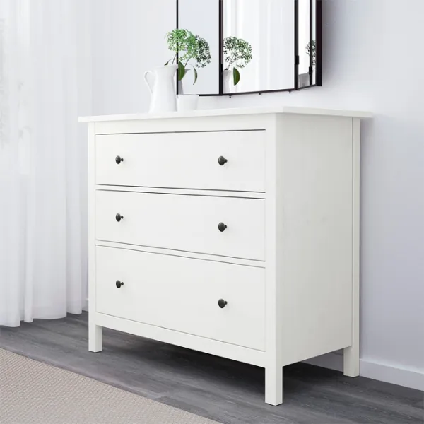 Comodă Ikea Hemnes 96 x 108 x 50 / MDF / Alb photo 5