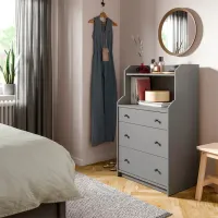 Comodă Ikea Hauga 116 x 70 x 46 / MDF / Gray photo 2