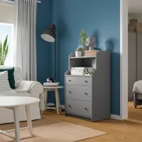 Comodă Ikea Hauga 116 x 70 x 46 / MDF / Gray photo 4
