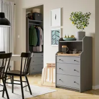Comodă Ikea Hauga 116 x 70 x 46 / MDF / Gray photo 5