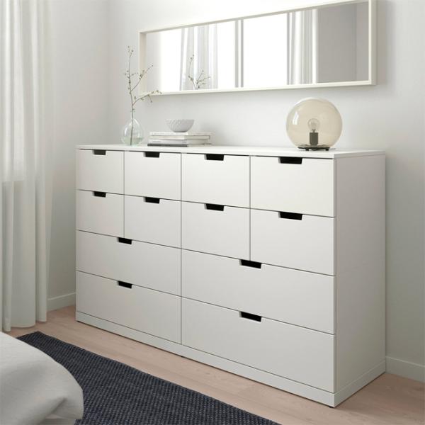 Comodă Ikea Nordli 99 x 160 x 47 / MDF / Alb photo 3