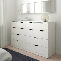 Comodă Ikea Nordli 99 x 160 x 47 / MDF / Alb photo 3