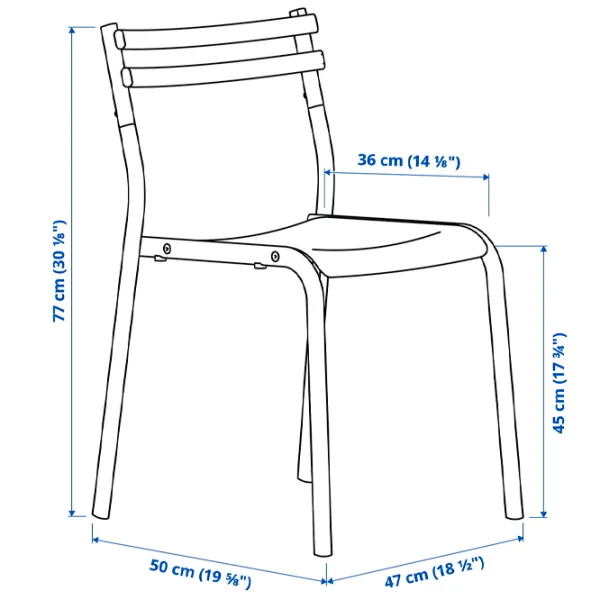 Кухонный стул Ikea Geneson Пластик/ Красный  photo 4