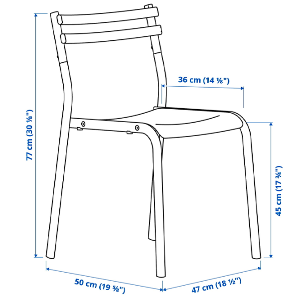 Кухонный стул Ikea Geneson Пластик/ Красный  photo 4
