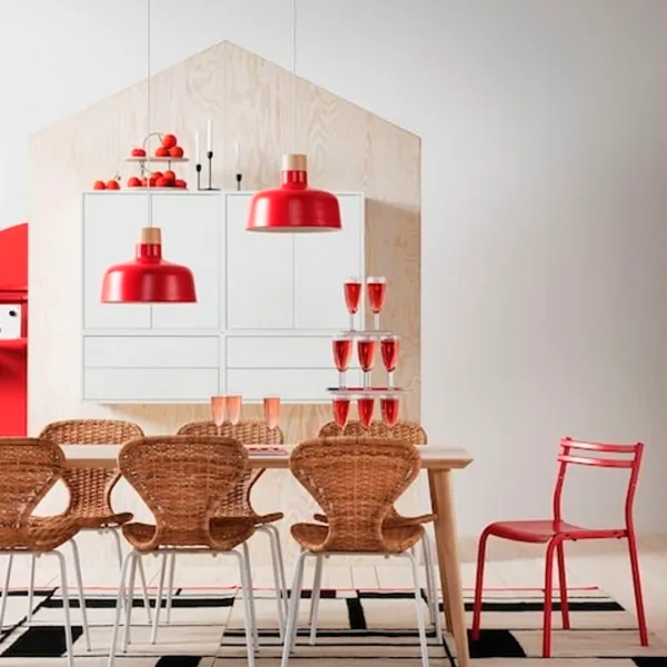 Кухонный стул Ikea Geneson Пластик/ Красный  photo 7