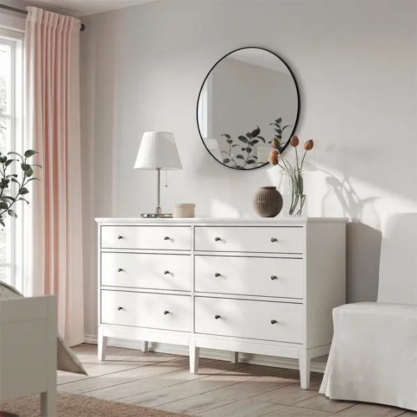 Comodă Ikea Idanas 95 x 162 x 50 / MDF / Alb photo 5