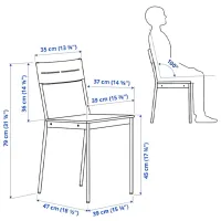 Кухонный стул Ikea Sandsberg Дерево/ Черный Wood photo 2