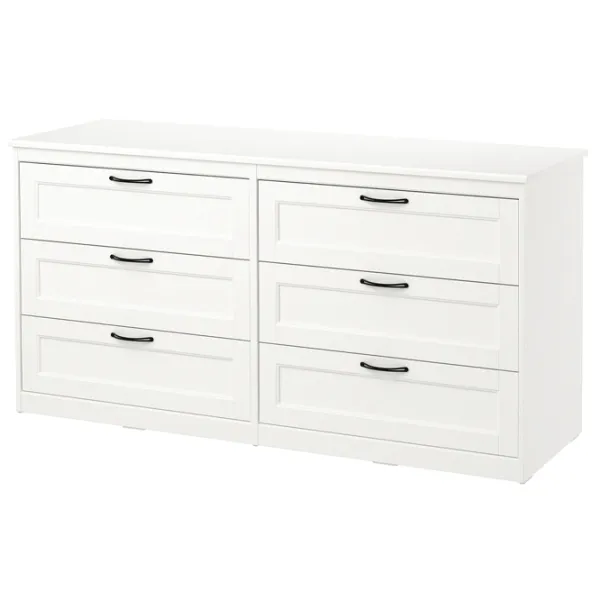 Comodă Ikea Songesand 81 x 161 x 50 / MDF / Alb photo 1