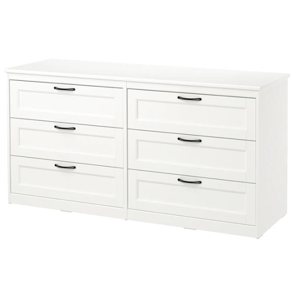 Comodă Ikea Songesand 81 x 161 x 50 / MDF / Alb photo 1