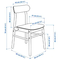 Scaun de bucătărie Ikea Ronninge Lemn/ Mesteacăn photo 7