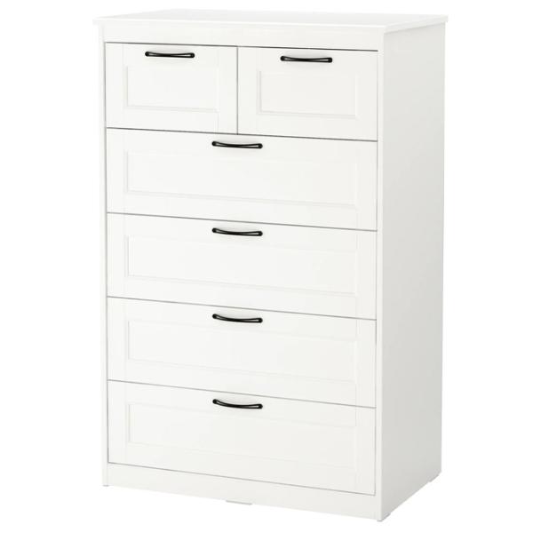 Comodă Ikea Songesand 126 x 82 x 50 / MDF / Alb photo 1