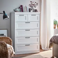 Comodă Ikea Songesand 126 x 82 x 50 / MDF / Alb photo 4