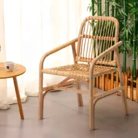 Scaun de bucătărie Ikea Salno Rattan artificial/ Natural photo 2