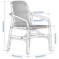 Scaun de bucătărie Ikea Salno Rattan artificial/ Natural photo 5