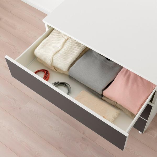 Комод Ikea Platsa 73 x 80 x 57см / МДФ / Скатвал Темно-Серый photo 2