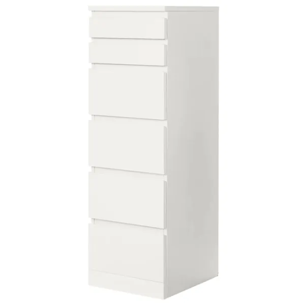 Comodă Ikea Malm 123 x 40 x 48.5 / MDF / Alb photo 1
