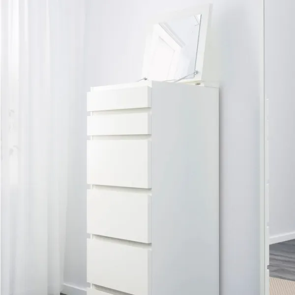 Comodă Ikea Malm 123 x 40 x 48.5 / MDF / Alb photo 3