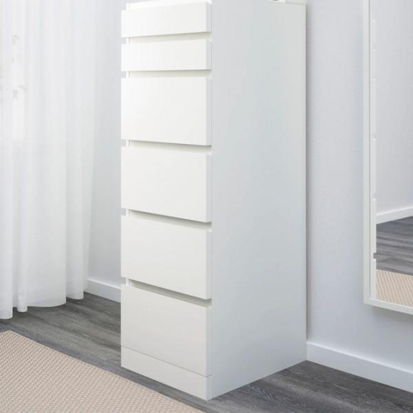 Comodă Ikea Malm 123 x 40 x 48.5 / MDF / Alb photo 6