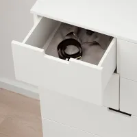 Comodă Ikea Nordli 122 x 80 x 47 / MDF / Alb photo 2