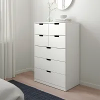 Comodă Ikea Nordli 122 x 80 x 47 / MDF / Alb photo 4