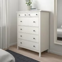 Comodă Ikea Hemnes 131 x 108 x 50 / MDF / Alb photo 4