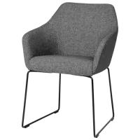 Кухонный стул Ikea Tossberg/Gunnared Полиэстер/ Тёмно-серый Черный