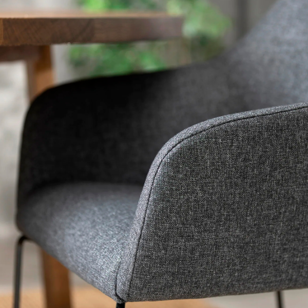 Кухонный стул Ikea Tossberg/Gunnared Полиэстер/ Тёмно-серый Черный photo 3