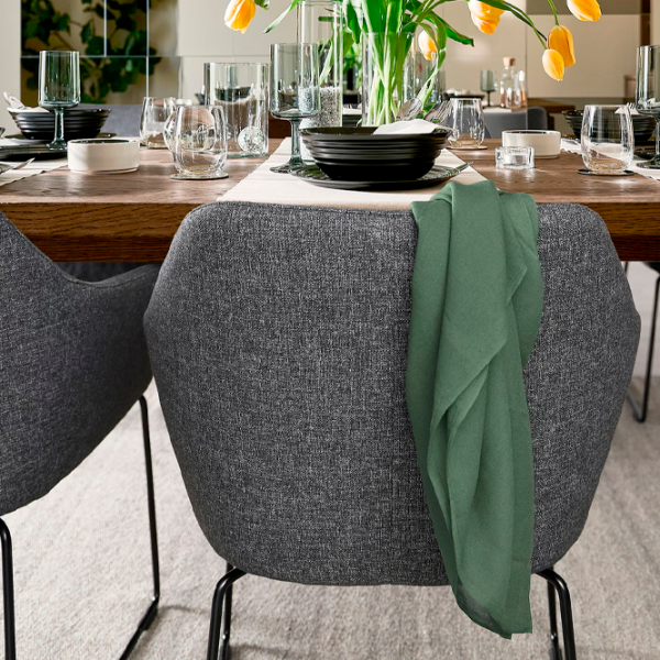 Кухонный стул Ikea Tossberg/Gunnared Полиэстер/ Тёмно-серый Черный photo 4