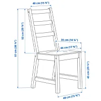 Scaun de bucătărie Ikea Nordviken Masiv/ Aspect Antichizat photo 6