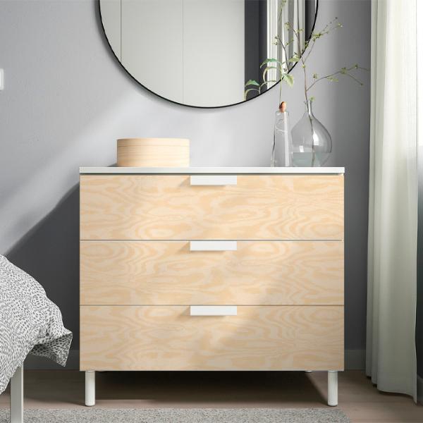 Comodă Ikea Platsa/Kalbaden 73 x 80 x 57 / MDF / Imitație de pin photo 3