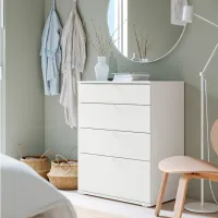 Comodă Ikea Vihals 90 x 70 x 47 / MDF / Alb photo 2