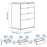 Comodă Ikea Vihals 90 x 70 x 47 / MDF / Alb photo 3