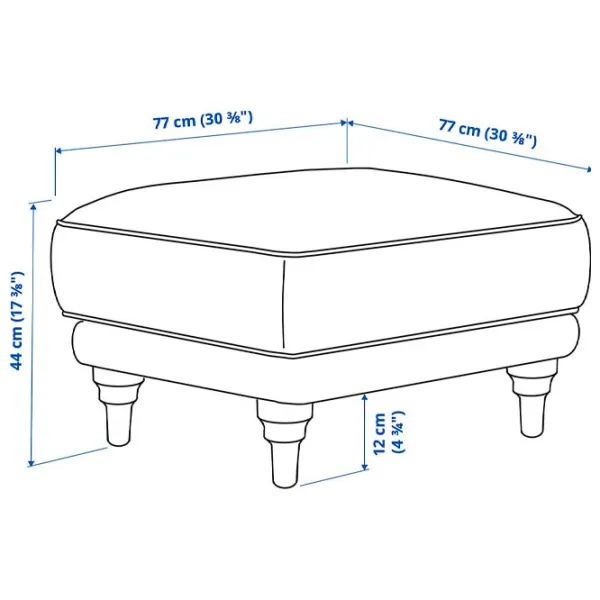 Banchetă Ikea Esseboda Blue / Lemn photo 4